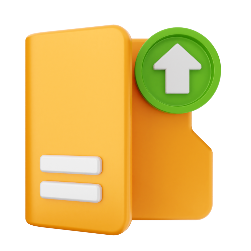 A folder with an arrow and a green button png