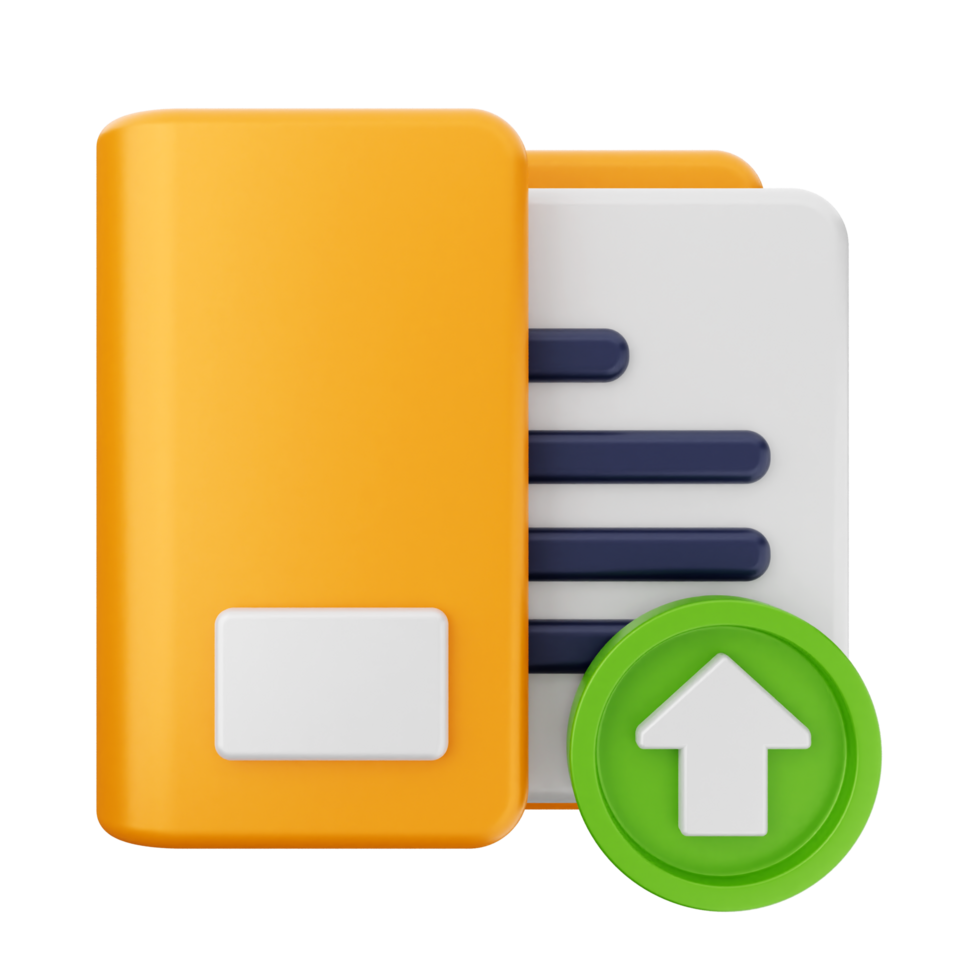 A folder with a green arrow and a folder icon png