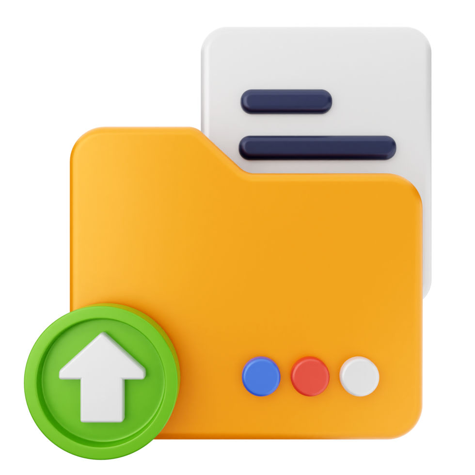 A folder with an arrow and a file png