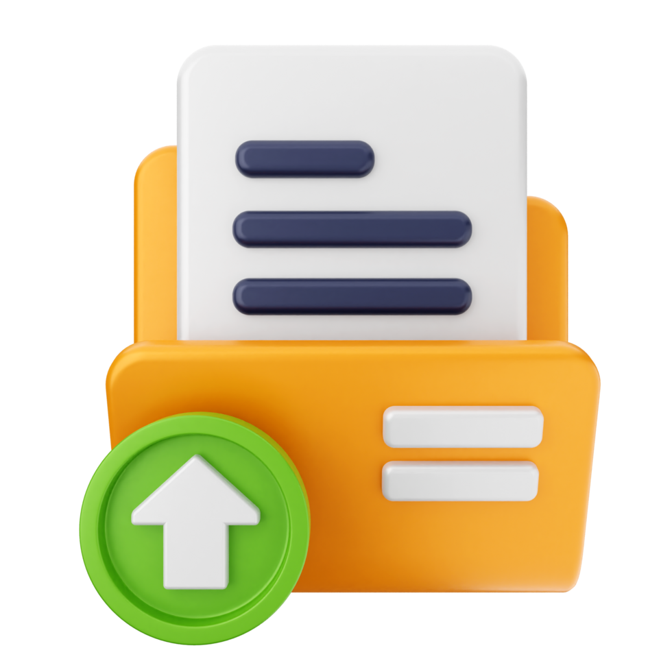 File folder icon with an arrow and a file png