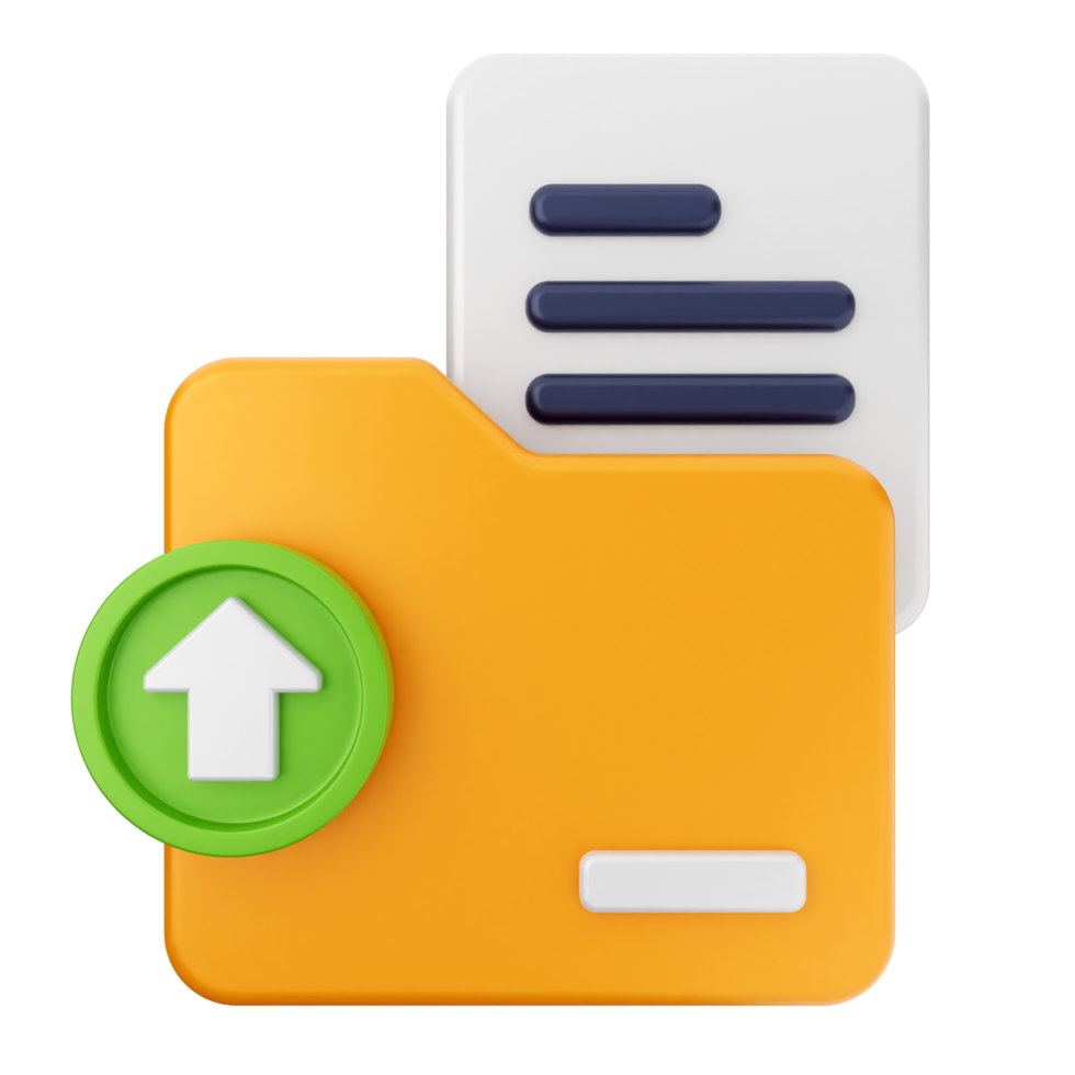 Folder icon with an arrow and a file png