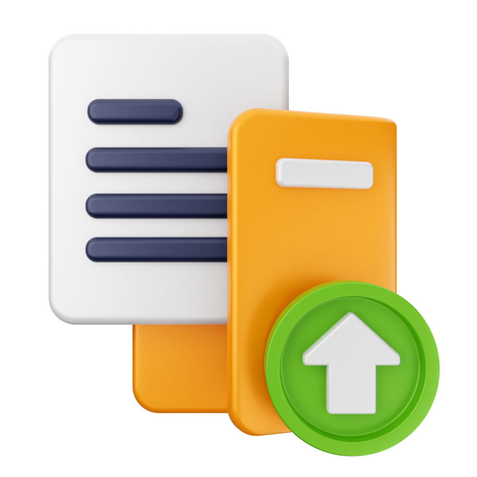 A file with an arrow pointing up and a folder with a green arrow png