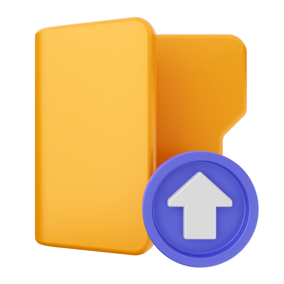 A folder with an arrow pointing up and a file icon png