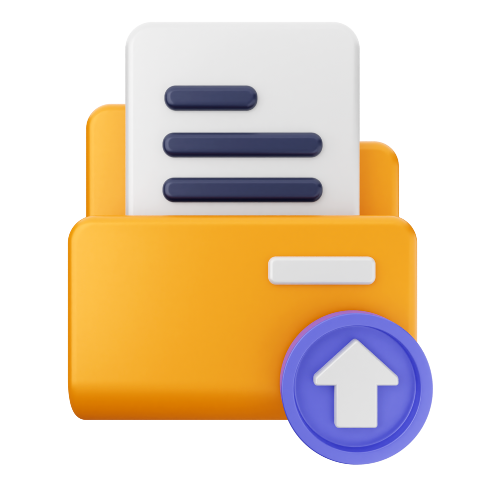 Folder icon with a file icon and an arrow png