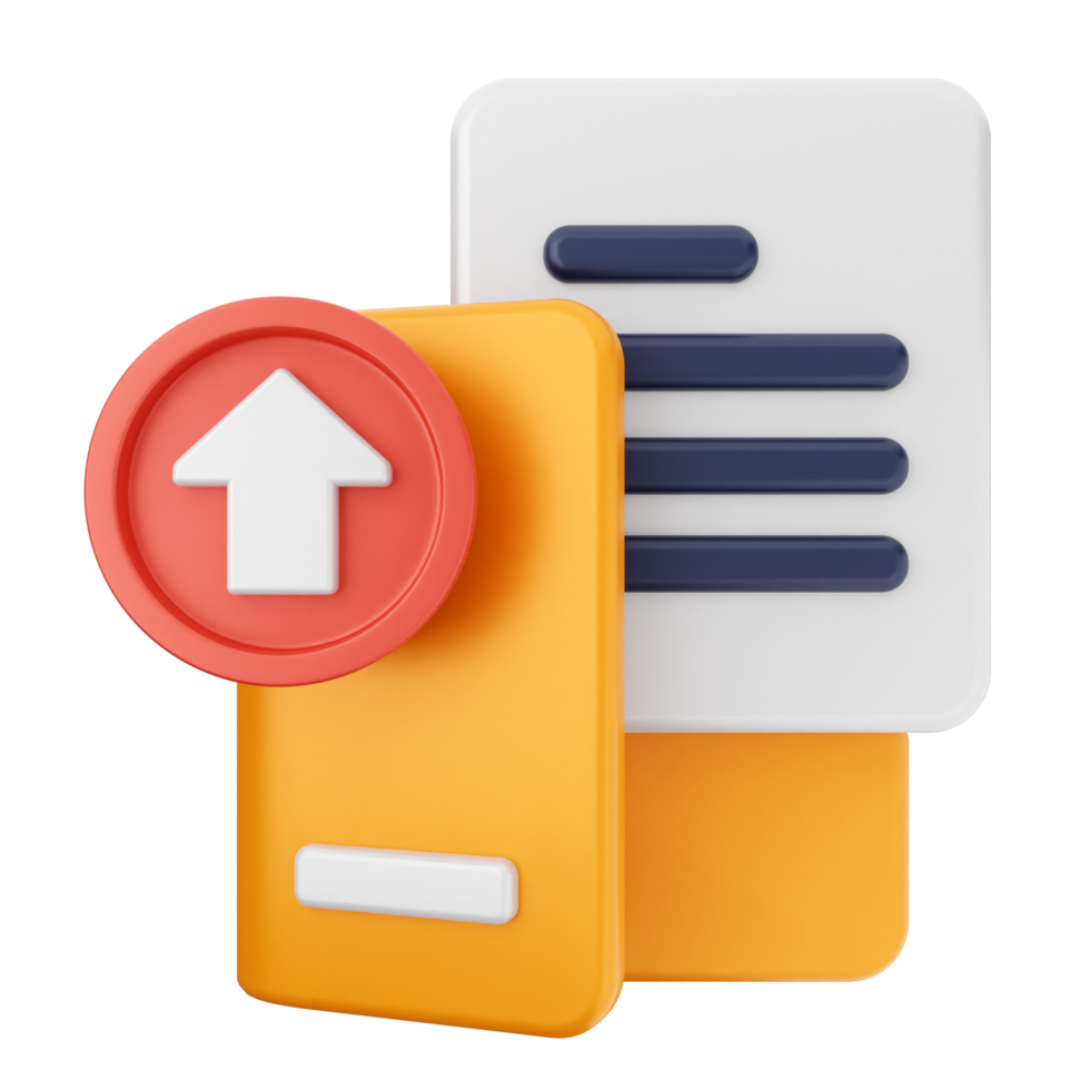 A file with an arrow pointing up and a folder with a file png