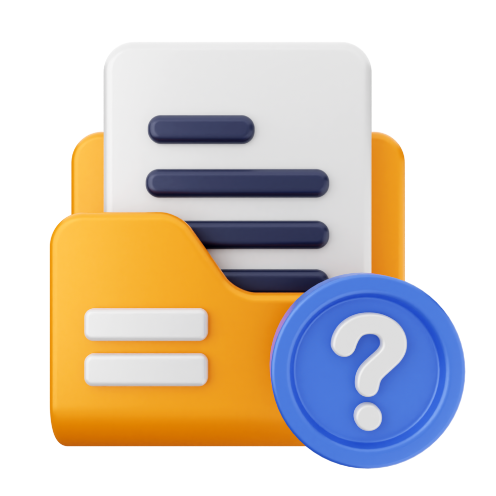 File folder icon with question mark png
