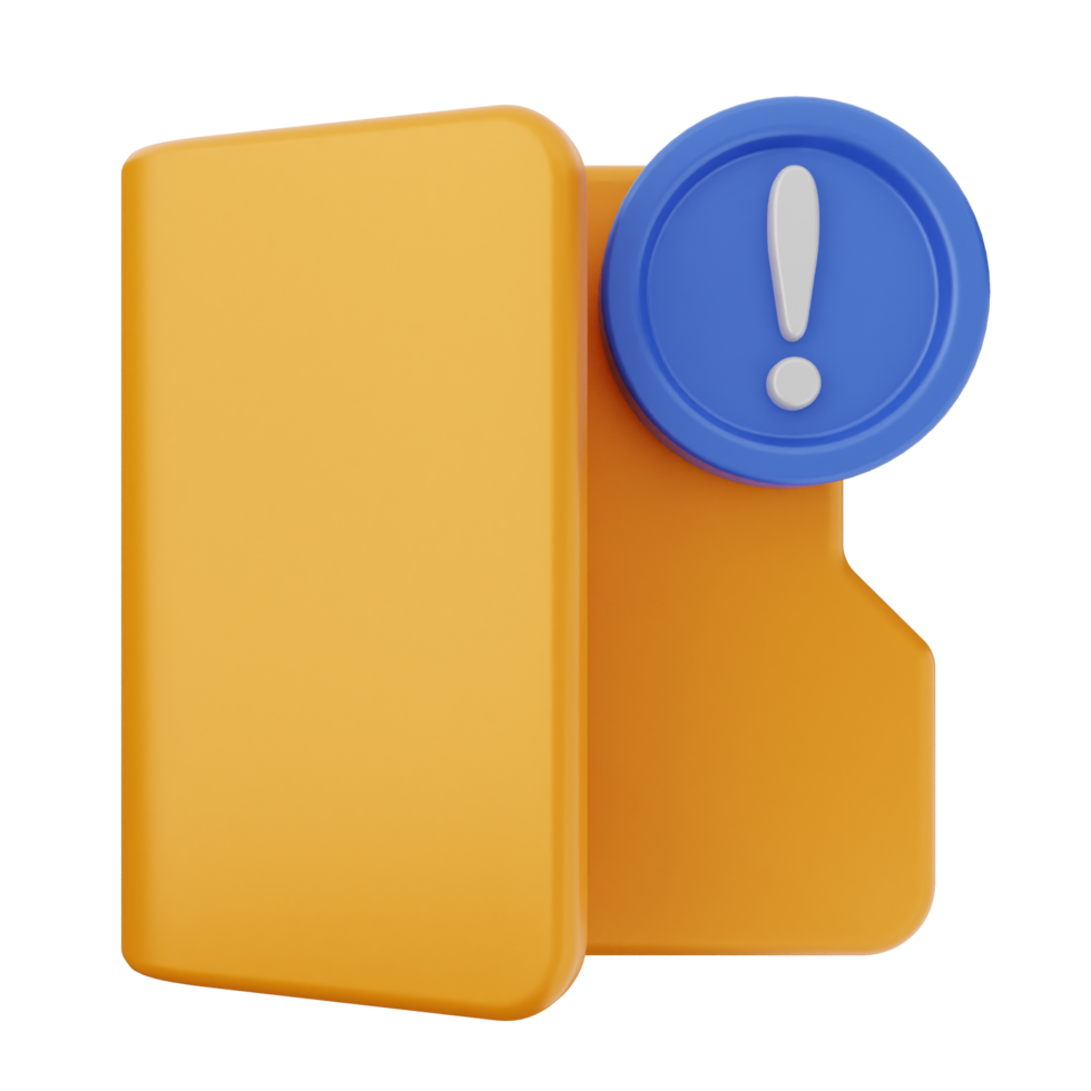 A folder with a blue exclamation mark on it png