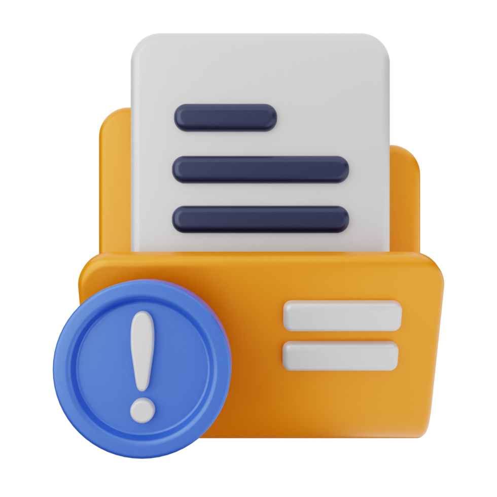 File manager icon with a file and a blue exclamation mark png