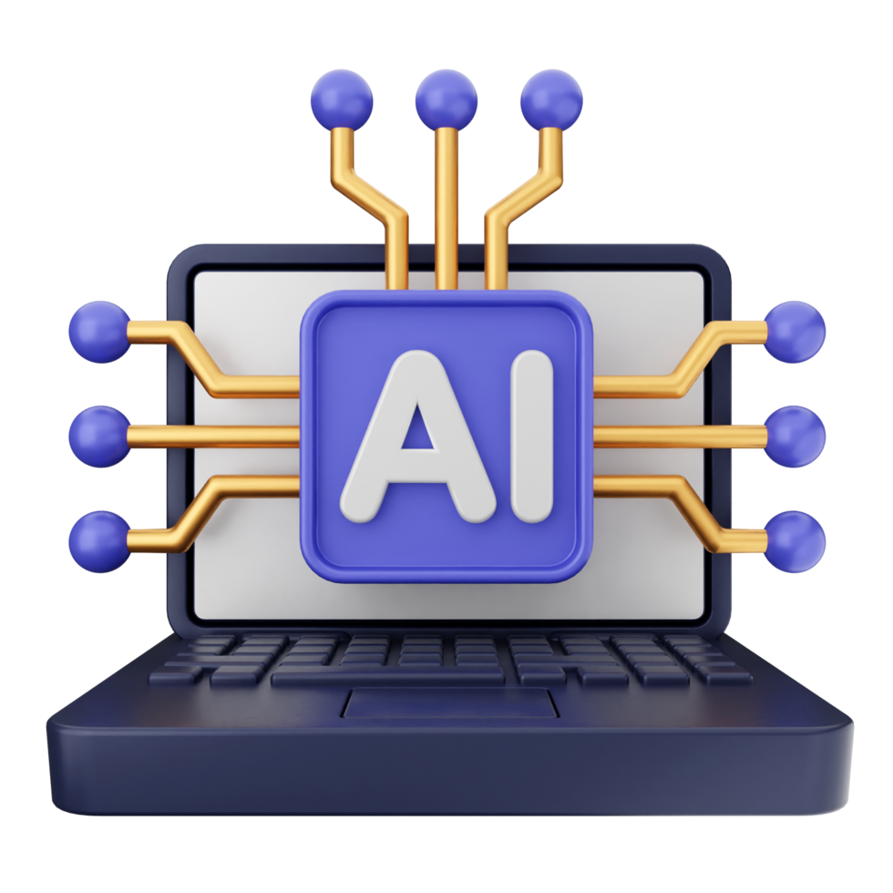 Ai logo on laptop computer png