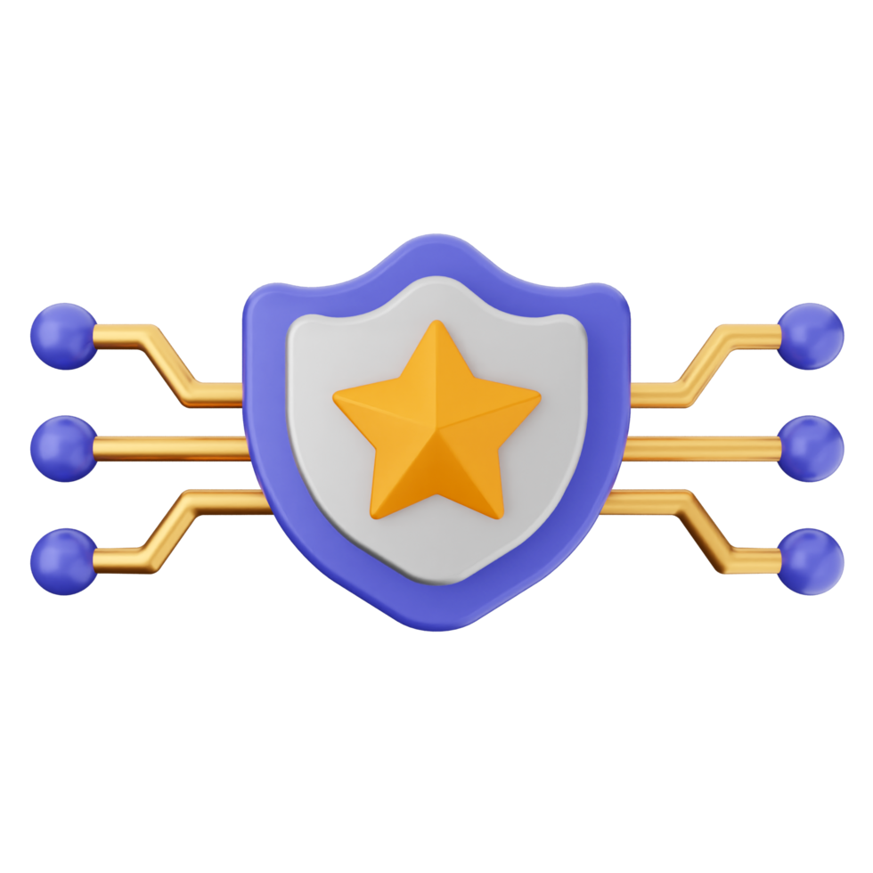 A shield with a star on it png