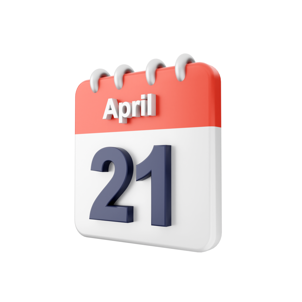 A calendar with the date april 21, 2021 png