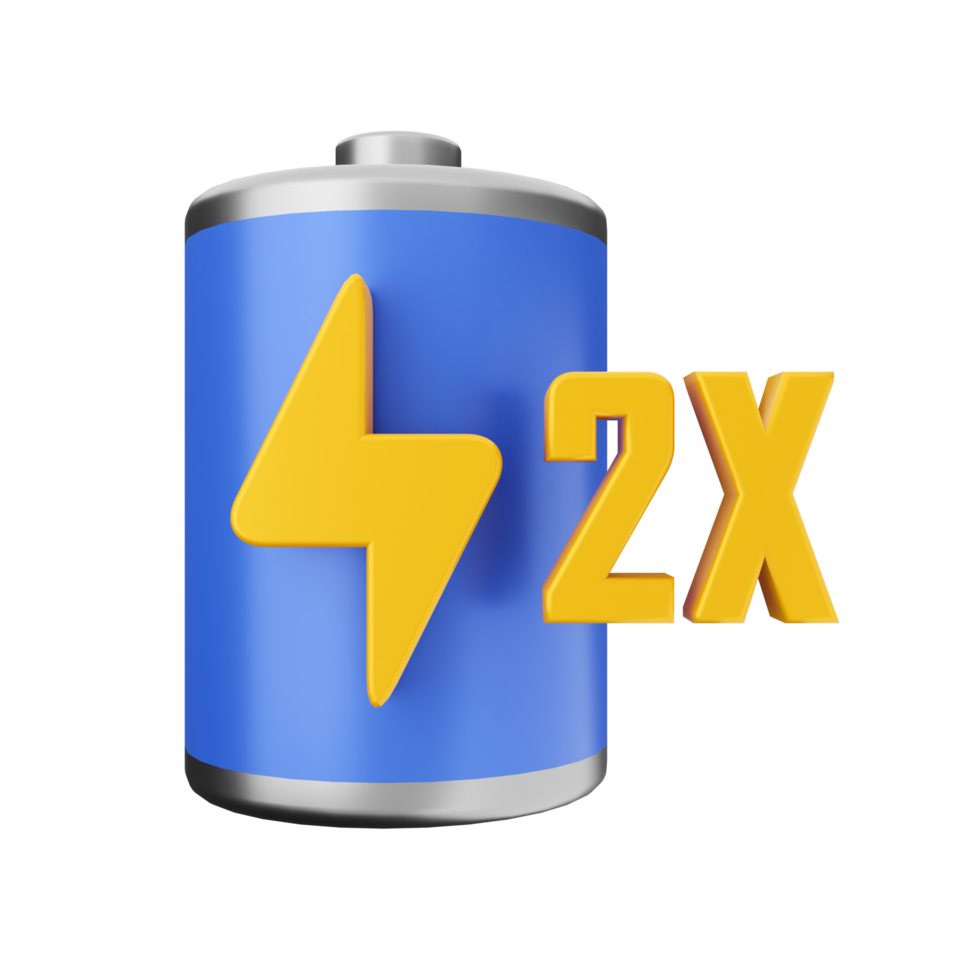 A battery with two x's on it png