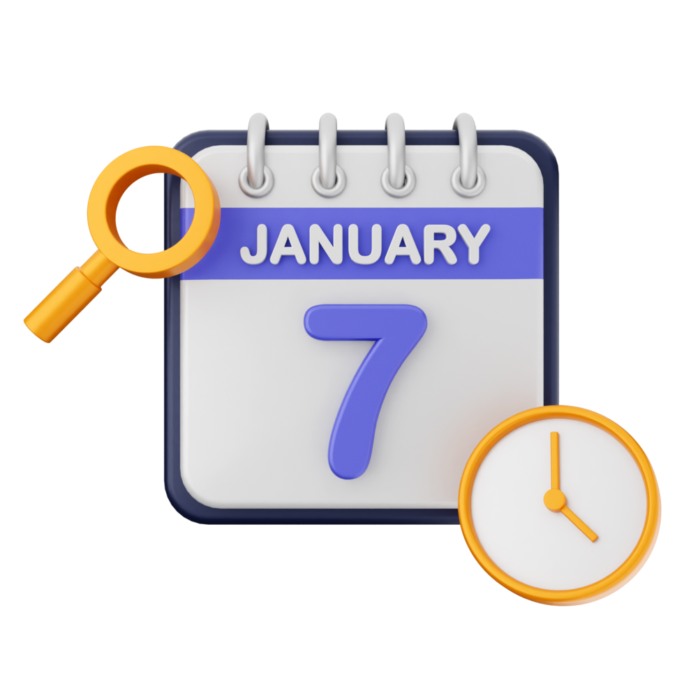 January 7th calendar icon png