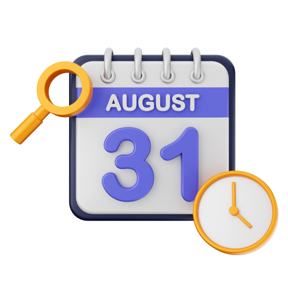 August 31st calendar icon png