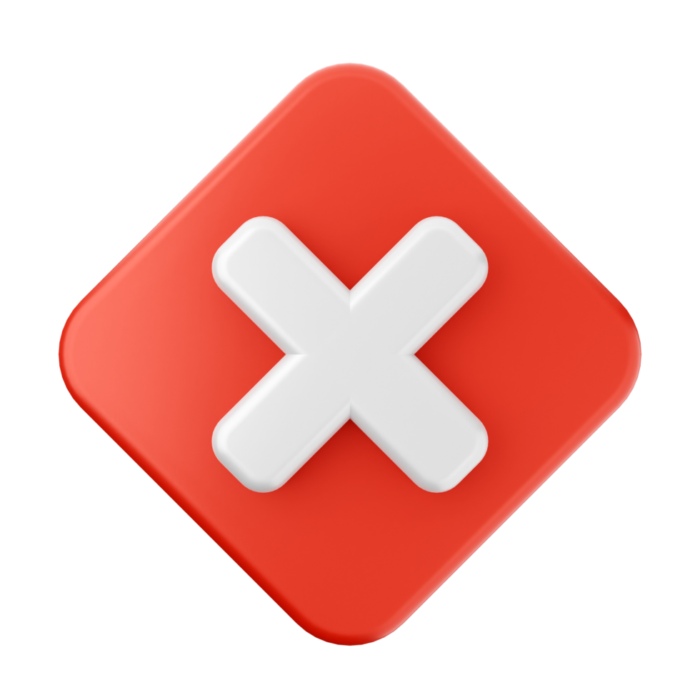 A red and white cross with an x on it png