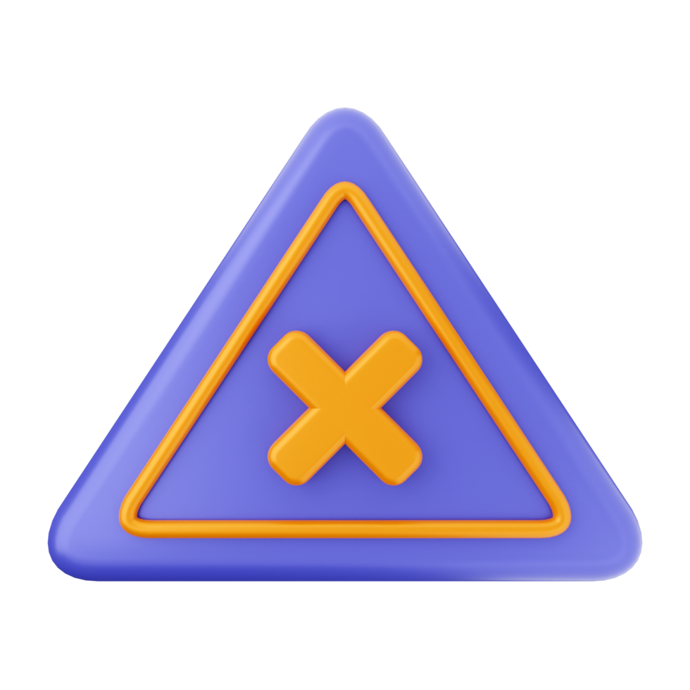 A triangle with an x symbol on it png
