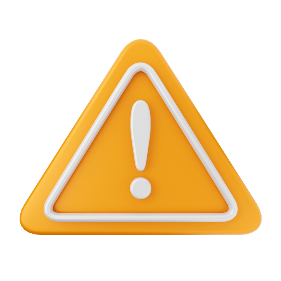 A warning triangle with an exclamation sign on it png