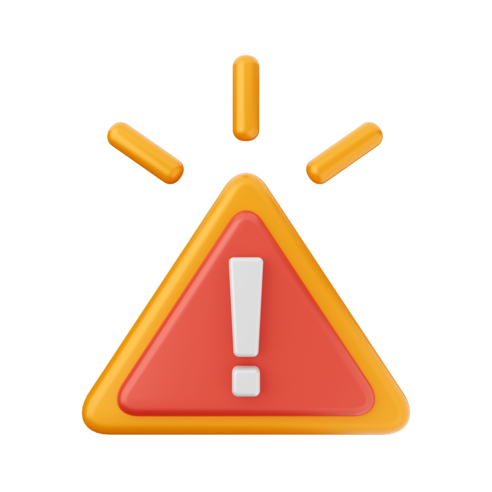 A warning triangle with an exclamation mark png
