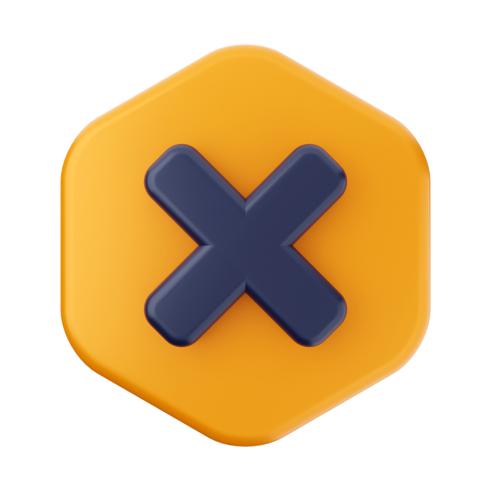 A hexagon with an x on it png