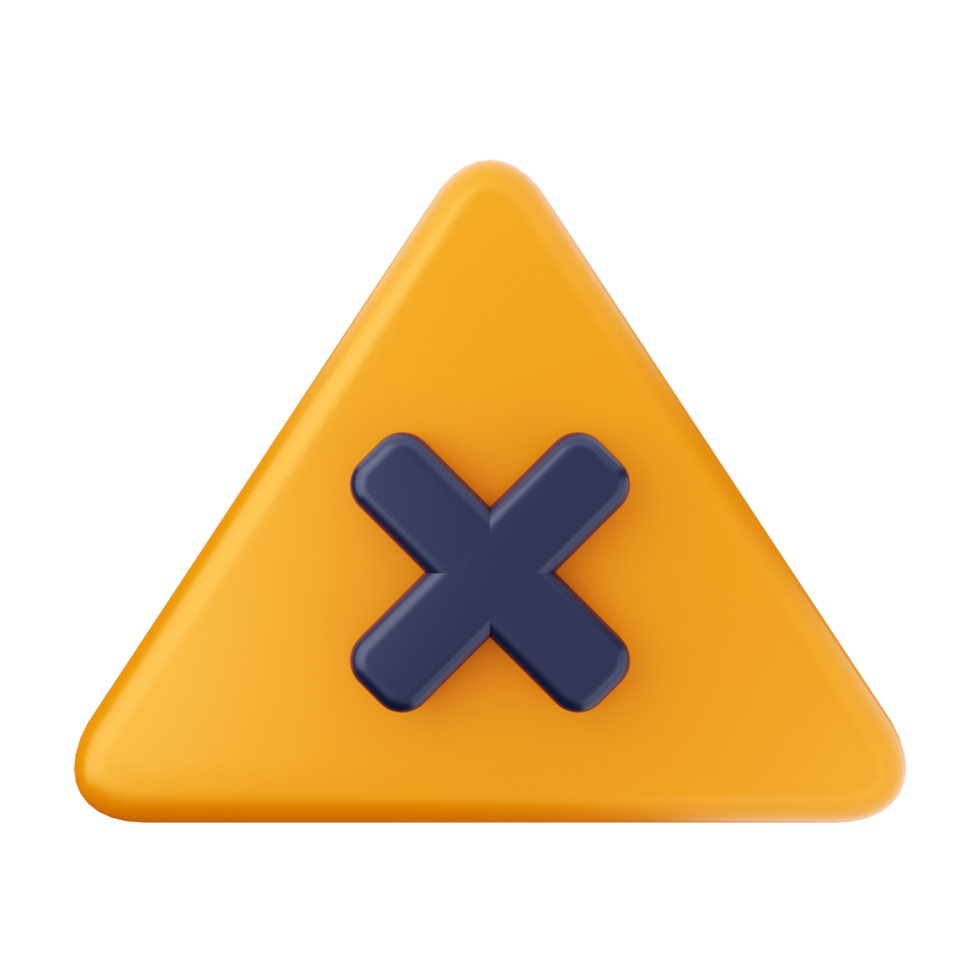 A triangle with an x on it png