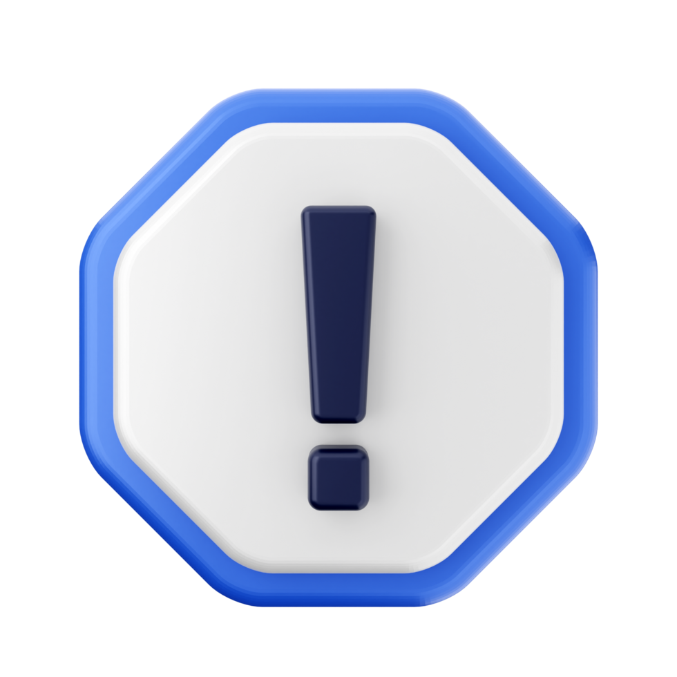A blue and white exclamation mark icon png