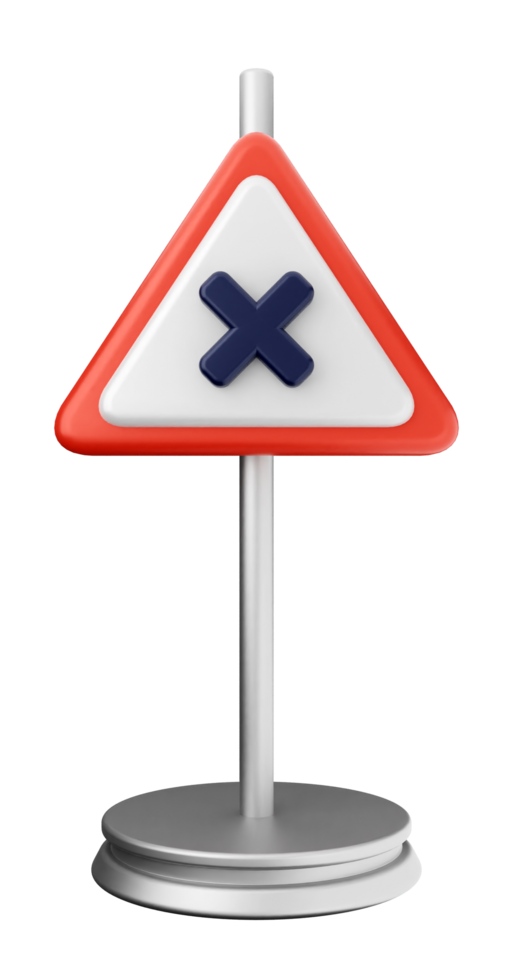A red and white sign with an x on it png