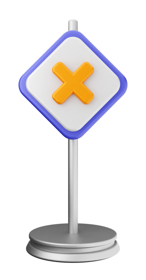 A sign with an x and an x on it png