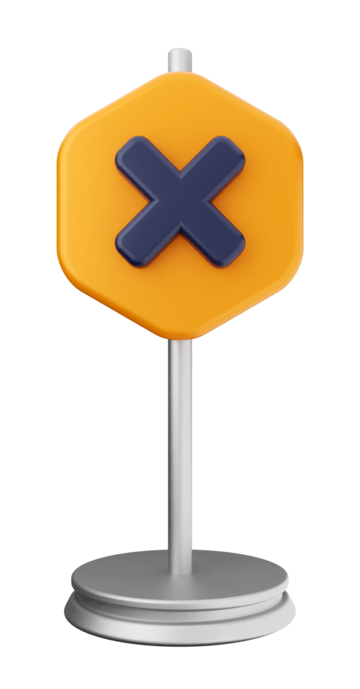 A yellow and blue x sign on a black background png