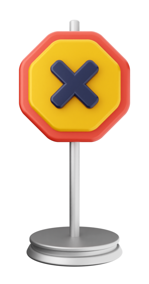 A stop sign with an x on it png
