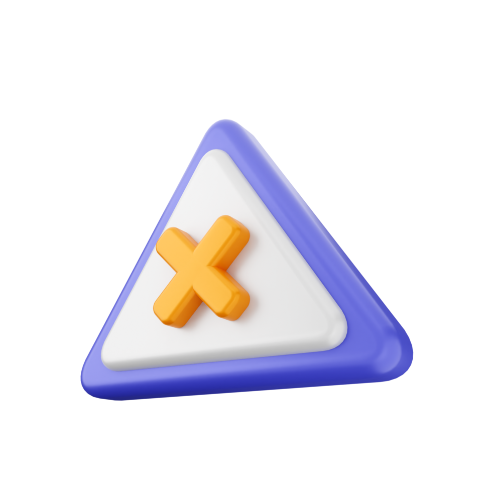A triangle with an x and a cross on it png