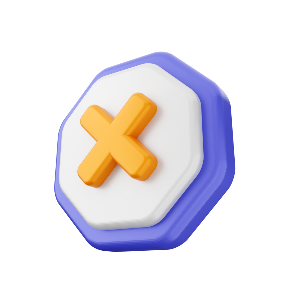 A blue and orange symbol on a hexagon png
