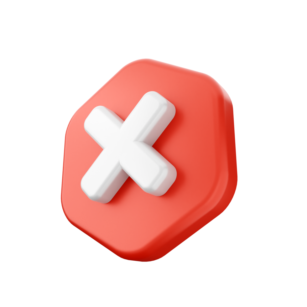 A red and white cross on a red hexagon png