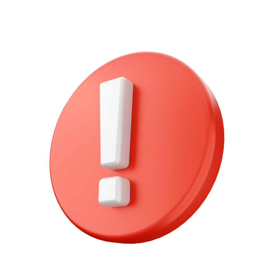 A red exclamation mark on a black background png
