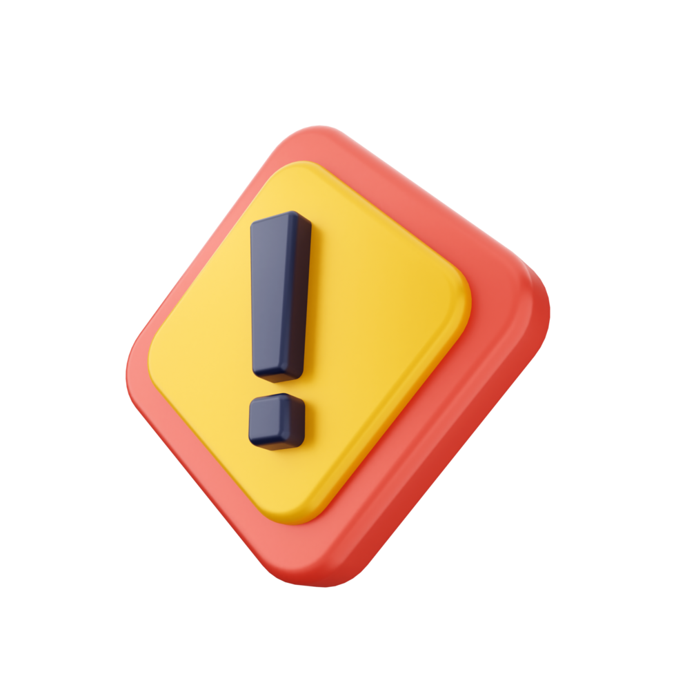 A yellow and red exclamation sign on a black background png