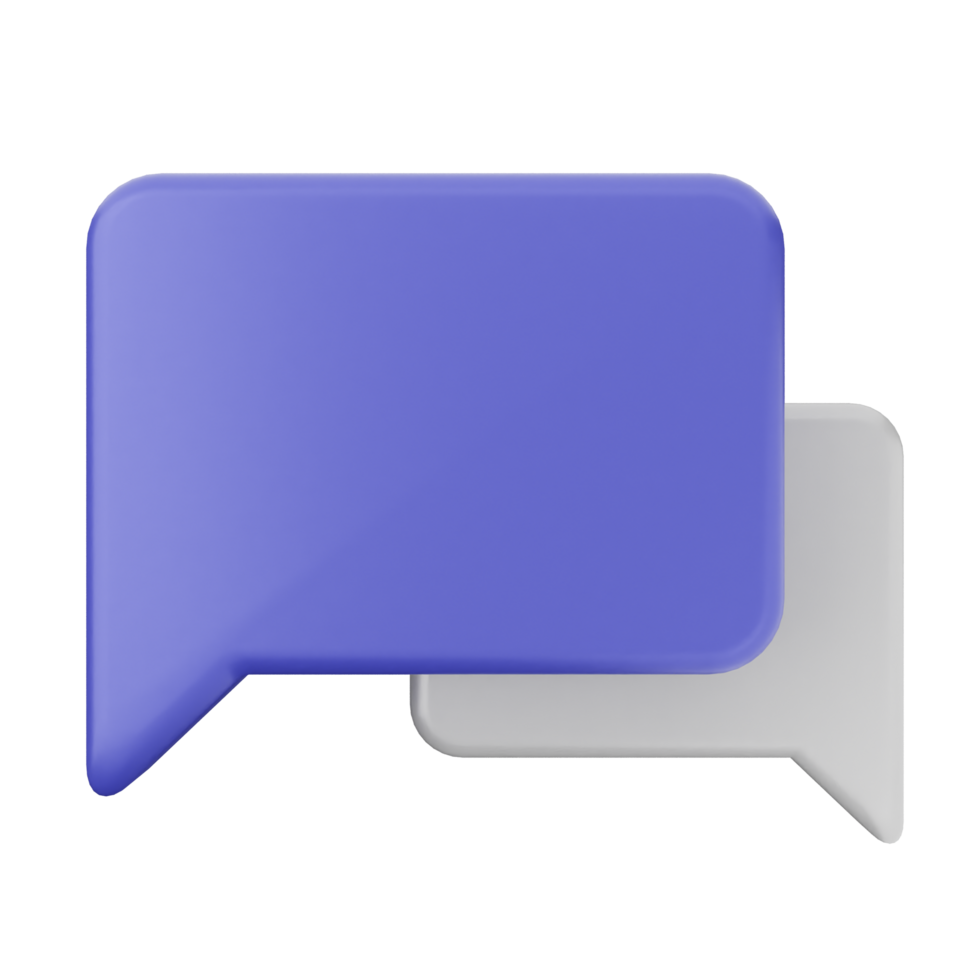 A blue and white speech bubble with a white outline png