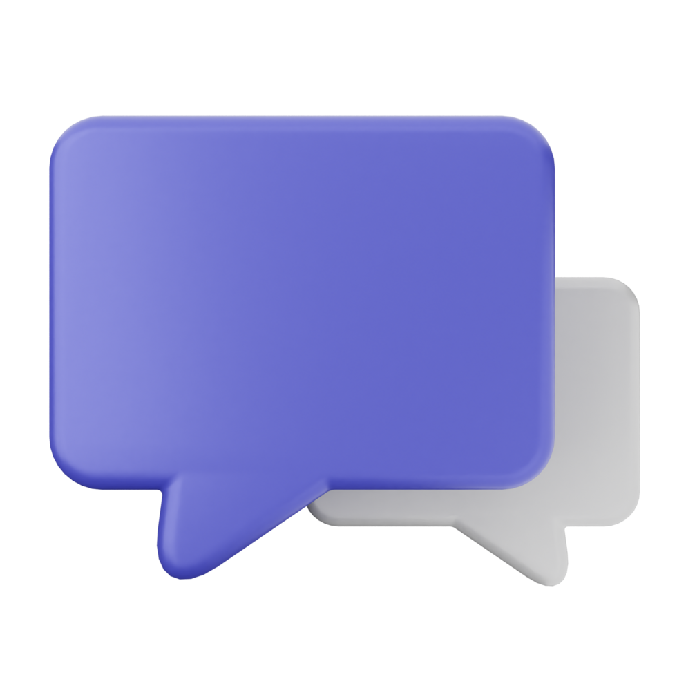 A blue and white speech bubble on a black background png