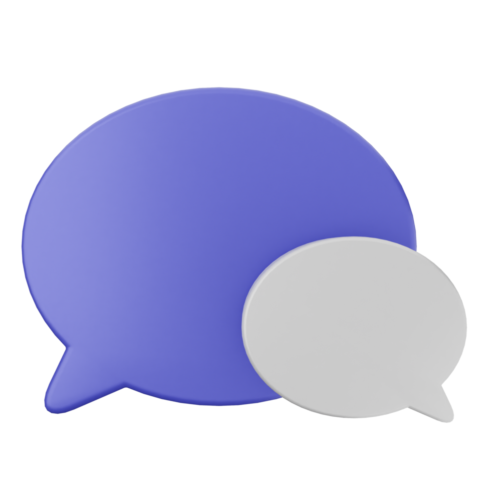 Two speech bubbles with a blue and white background png