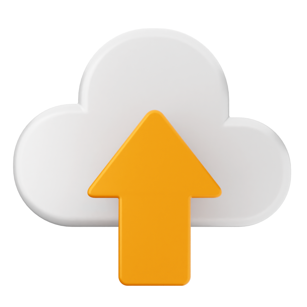 Cloud storage icon with an arrow pointing up png