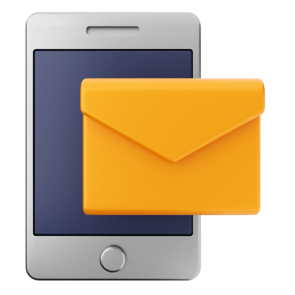 Email on mobile phone png