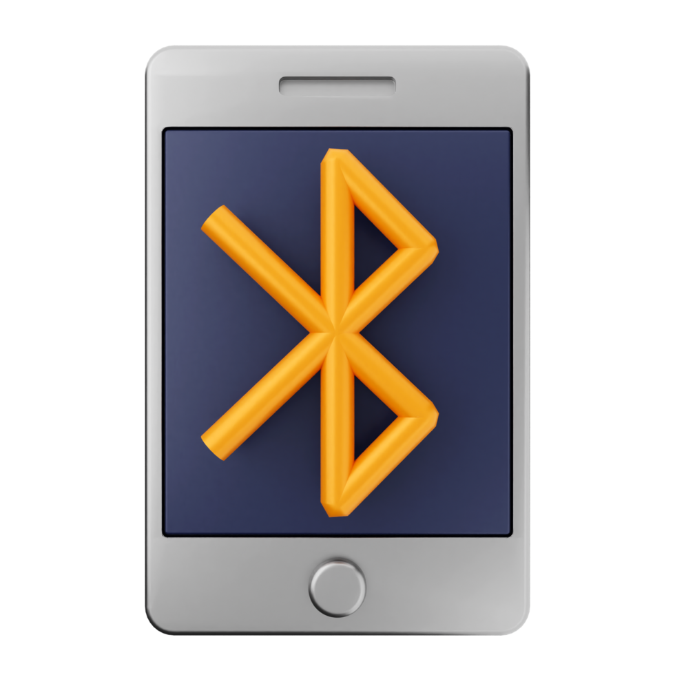 Bluetooth icon on mobile phone png