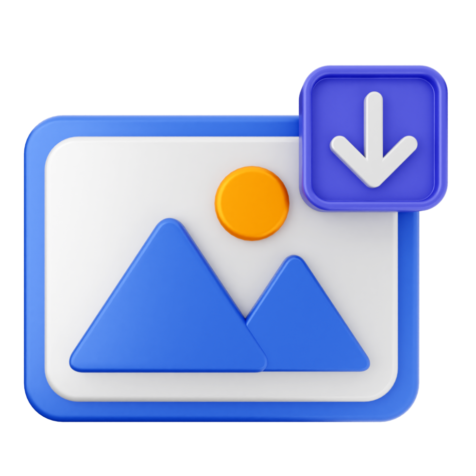 A blue and white image with a blue arrow pointing down png