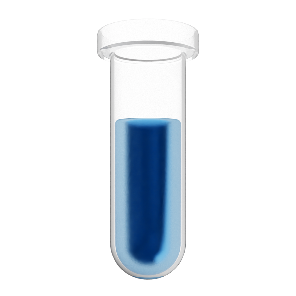 A test tube filled with blue liquid png