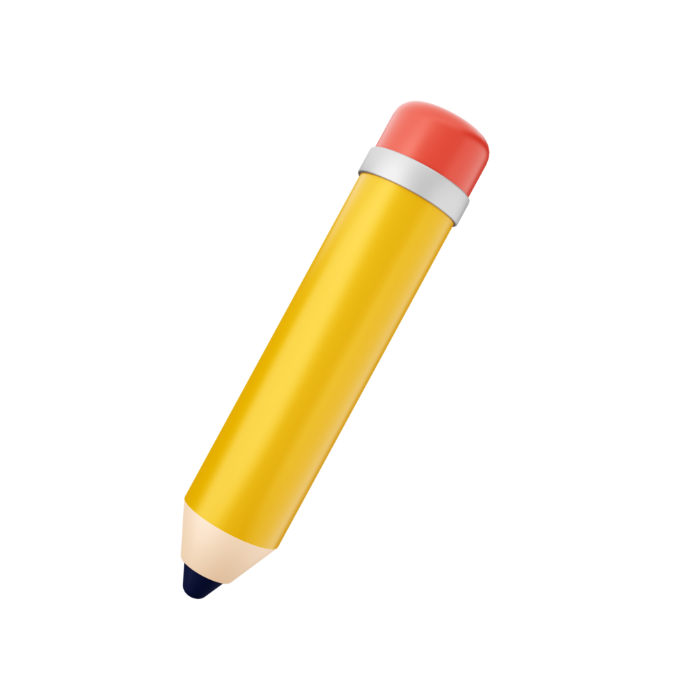 A yellow pencil with a red tip on a black background png