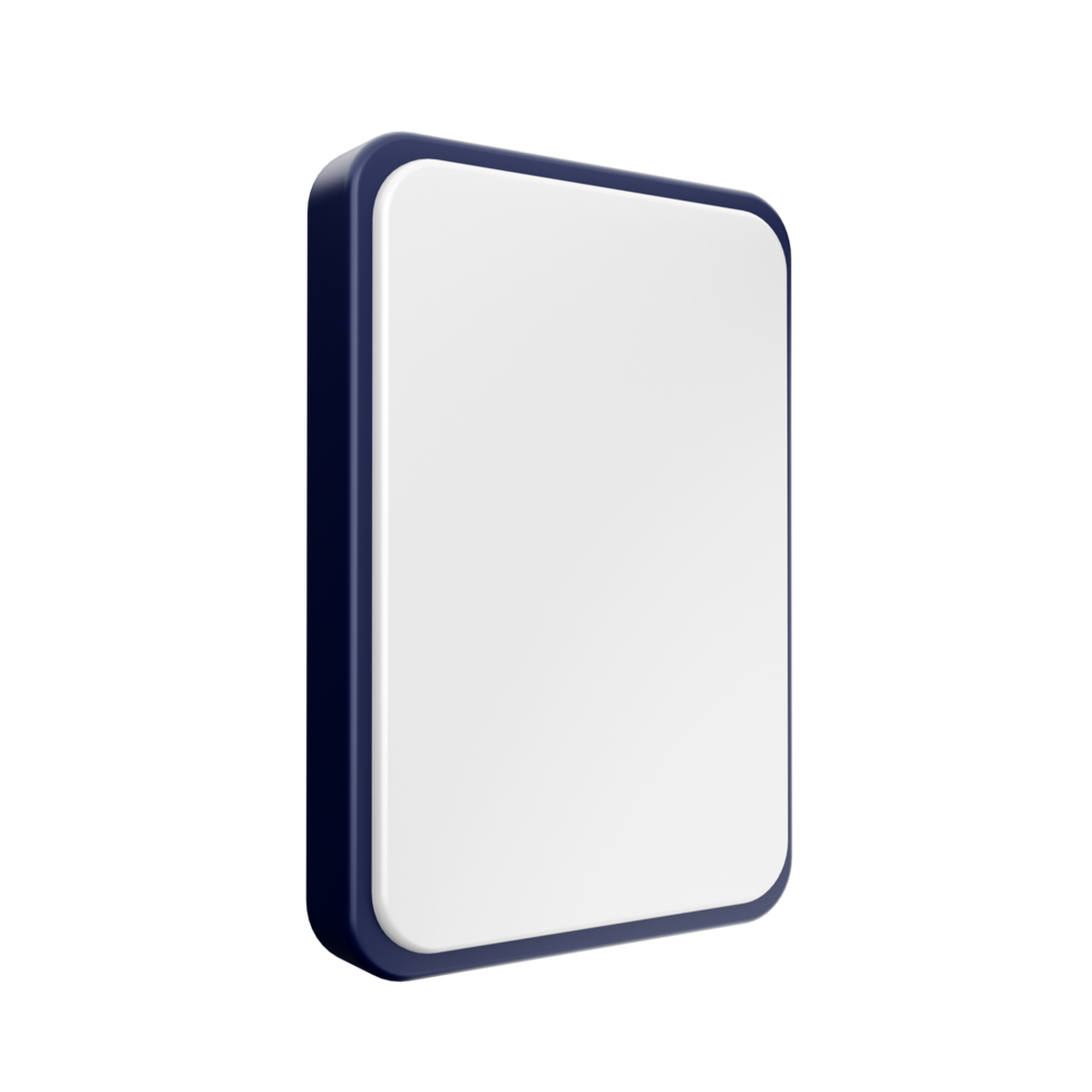 A white square box with a blue frame png