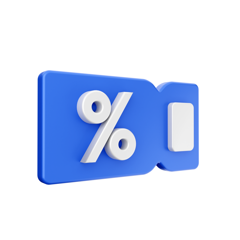 A blue and white percent sign on a black background png