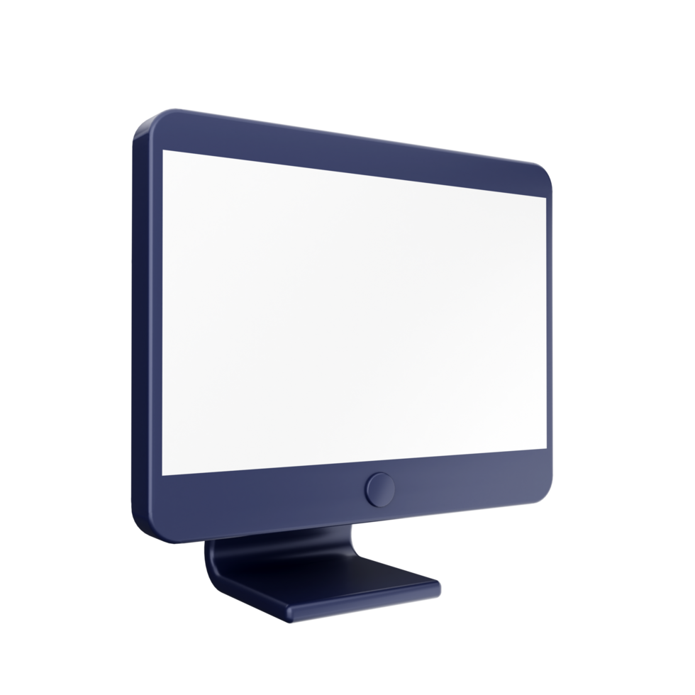 A computer monitor with a white screen on it png