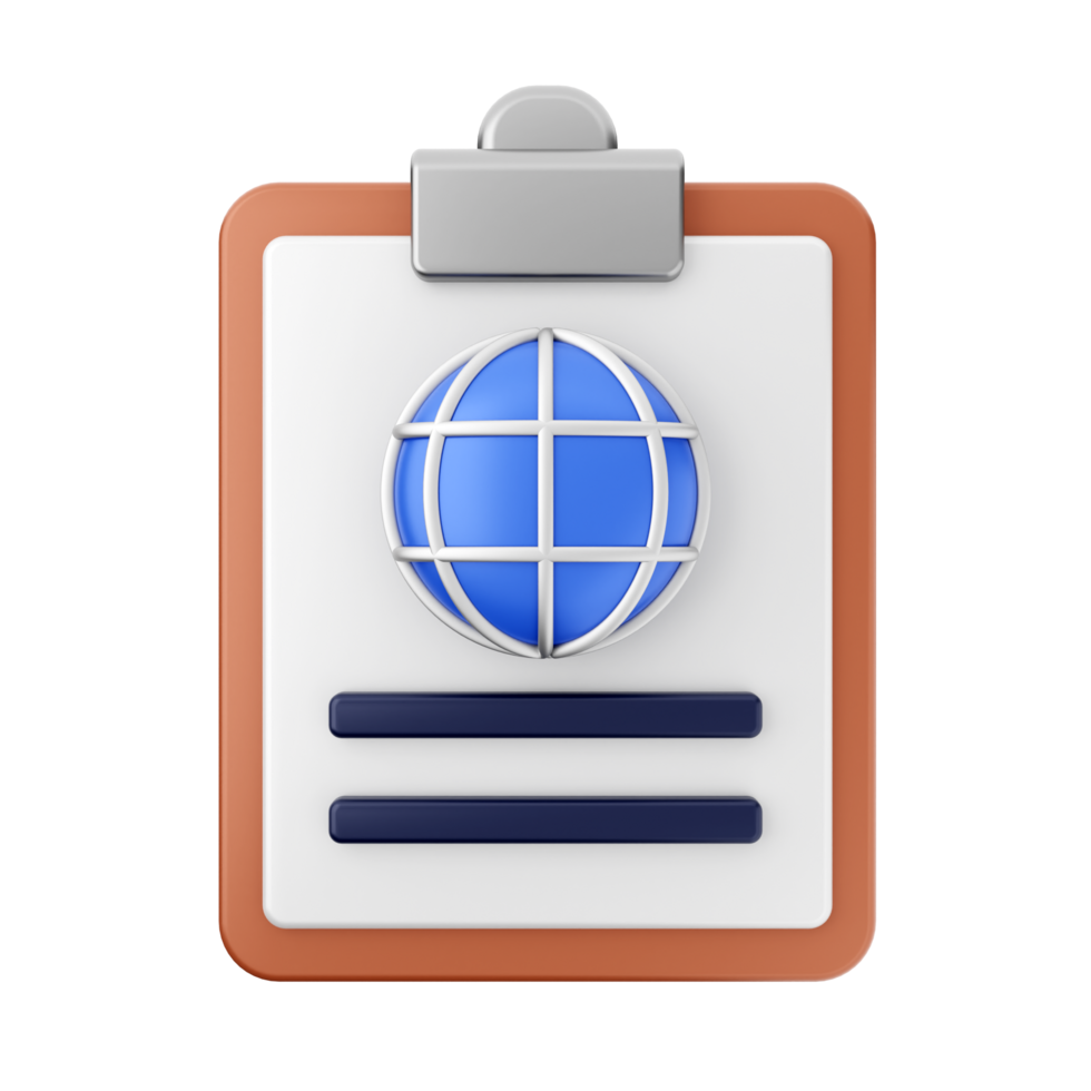 Clipboard icon with globe png