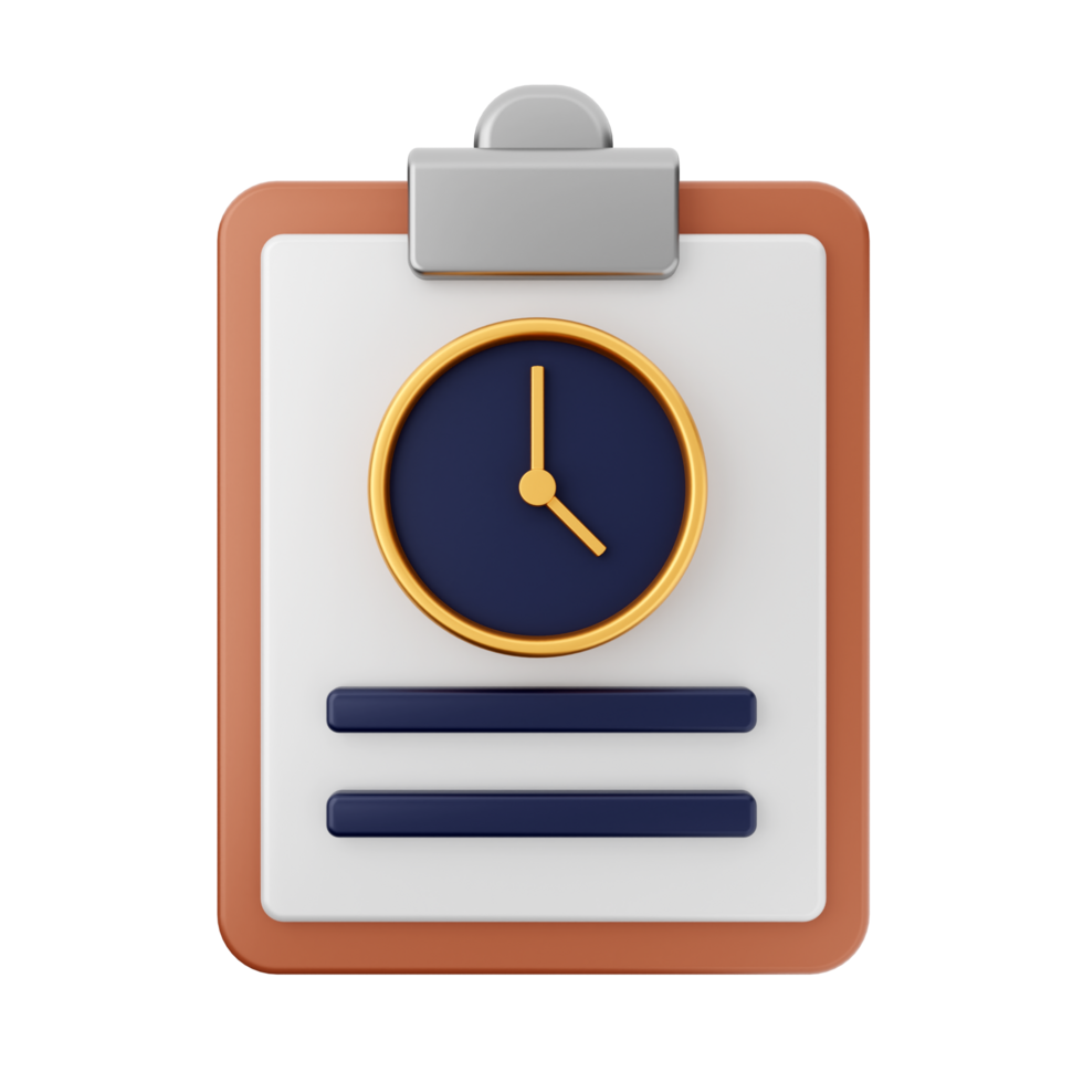 Clipboard icon with clock on it png