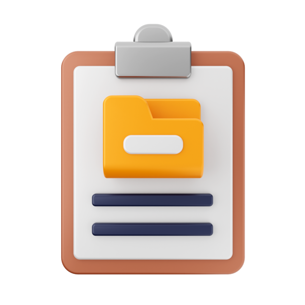 Clipboard icon with folder icon png