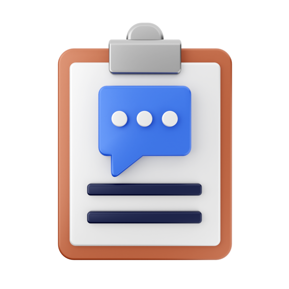 Clipboard icon with speech bubble png
